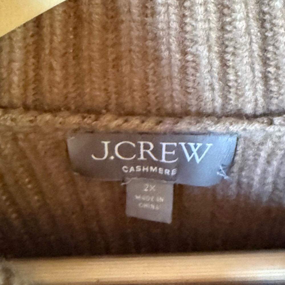 J Crew Cropped Cable Mockneck Cashmere (Camel) - Rare and Perfect Condition! 🩷 - Picture 5 of 9